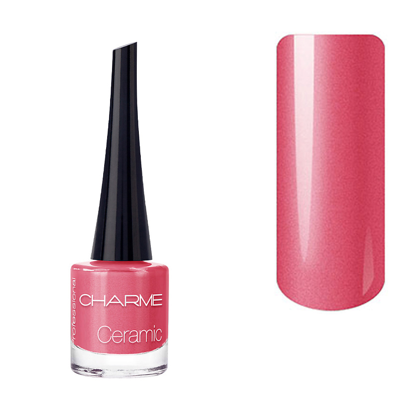Изображение товара CHARME Лак для ногтей Ceramic Малиновое вино французское качество безопасный долговременный блестки