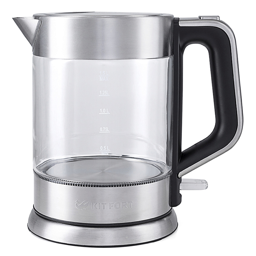 Изображение товара Электрический чайник Kitfort KT-617 стеклянный 1.5 л автоматическое отключение