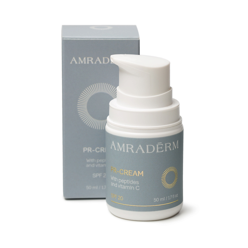 Изображение товара AMRADERM Крем дневной для лица с защитой от солнечного излучения PR Cream peptides vitamin C SPF 20, 1 шт.