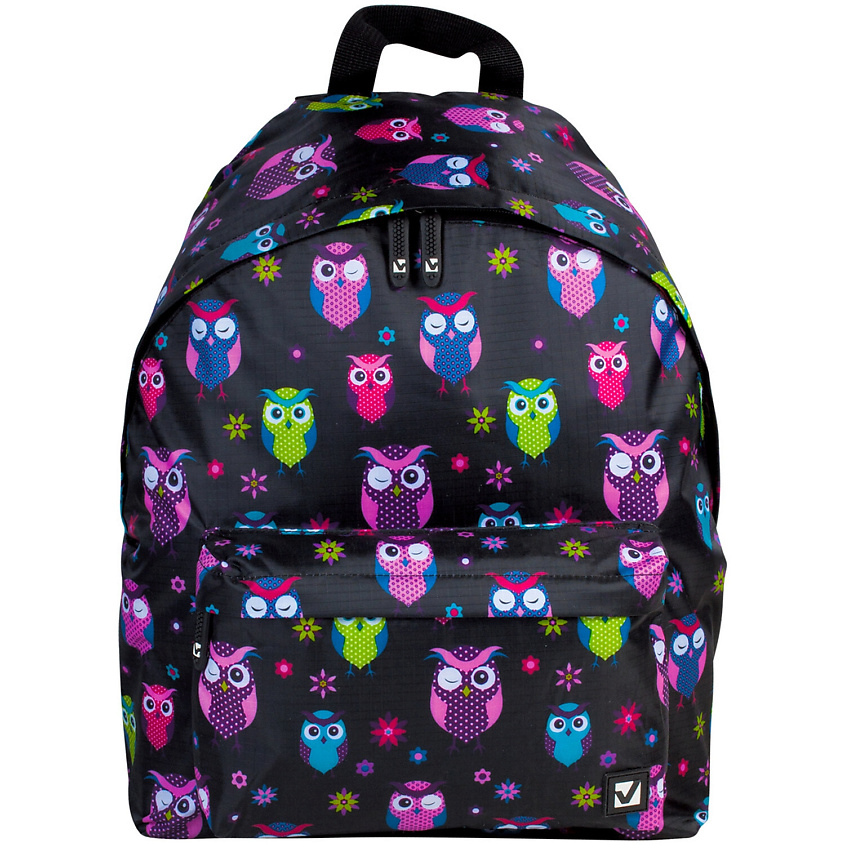 Изображение товара Рюкзак BRAUBERG Совы женский для учебы и отдыха яркий принт полиэстер