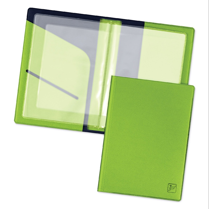Изображение товара FLEXPOCKET Обложка для автодокументов из экокожи с прозрачными вкладышами, цвет: зелёный