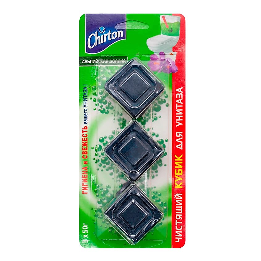 Изображение товара Чистящие таблетки для унитаза Чиртон Альпийская Долина 3х50 г - очищение и свежесть