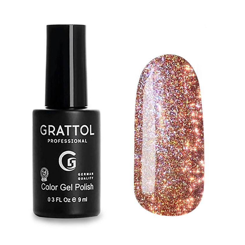 Изображение товара GRATTOL Гель лак светоотражающий Bright Crystal, Bright Crystal 05, 9 цвет