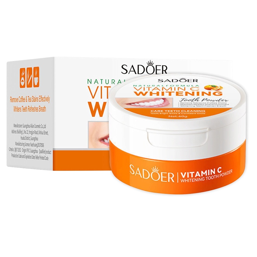 Изображение товара SADOER Зубной порошок с витамином С, 60 гр.