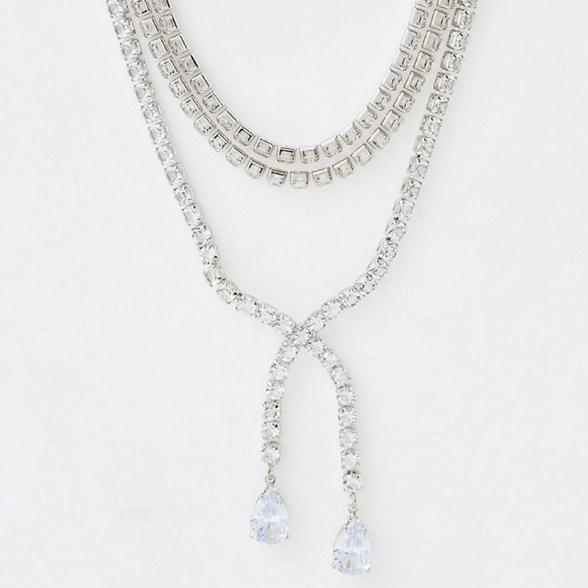 Изображение товара Стильное женское колье MORE BRILLIANTS от BOCCIOLO из бижутерного сплава