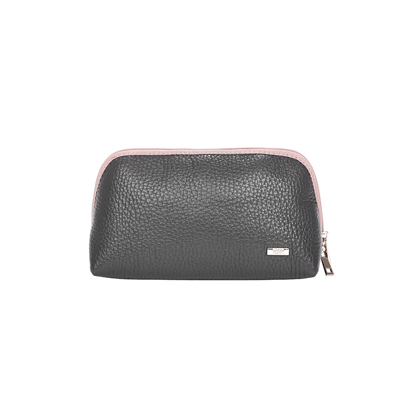 Изображение товара Косметичка ESSE ПРЕТТИ из натуральной кожи вместительная серого цвета