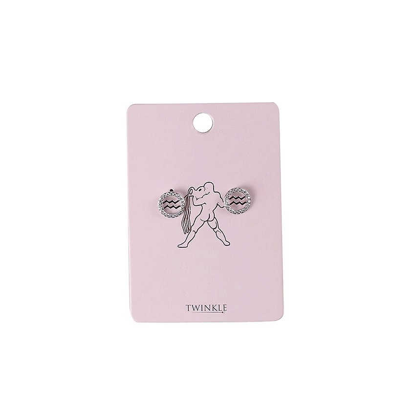 Изображение товара Серьги TWINKLE ZODIAC COLLECTION Водолей из латунь с фианитами