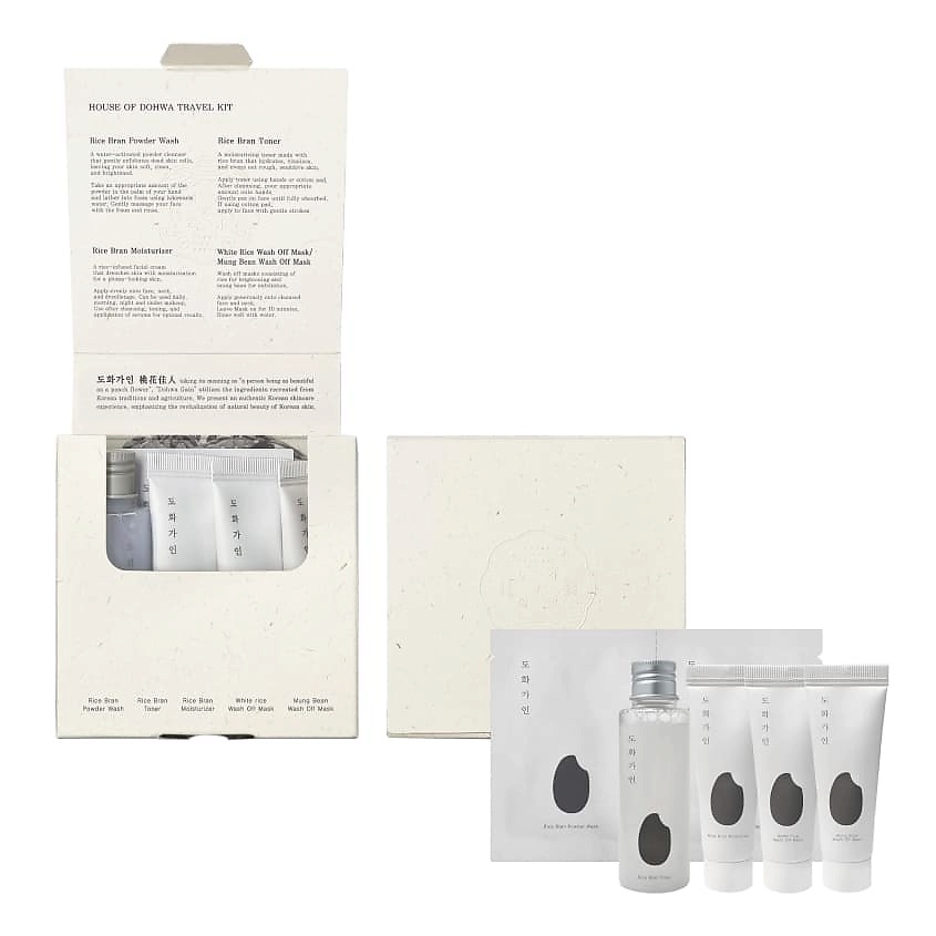 Изображение товара HOUSE OF DOHWA Набор средств для ухода за лицом Travel Kit, 2 шт х 1 г + 30 мл + 10 мл + 10 мл + 10 мл