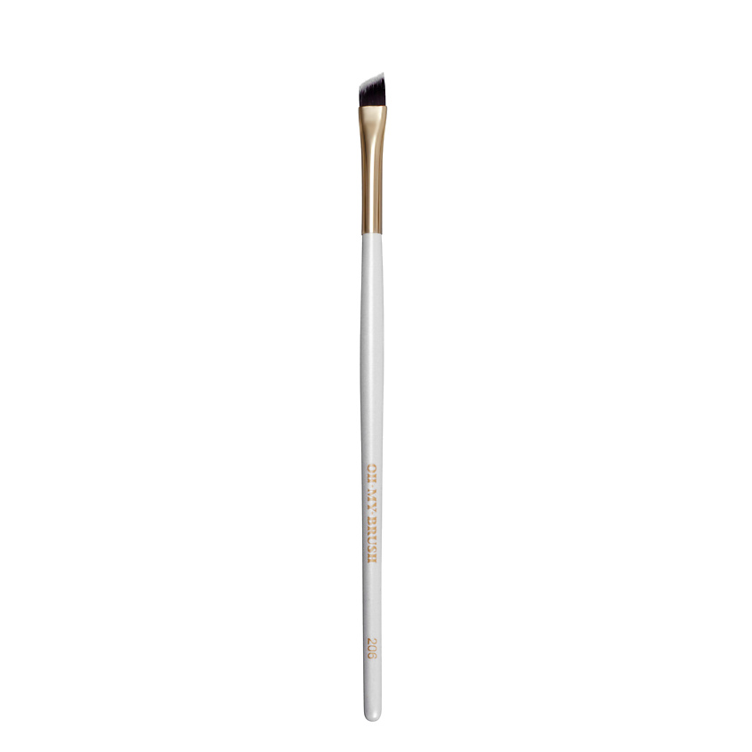 Изображение товара OH MY BRUSH Кисть для бровей и стрелок Angeled eye brush 206, цвет: Белый