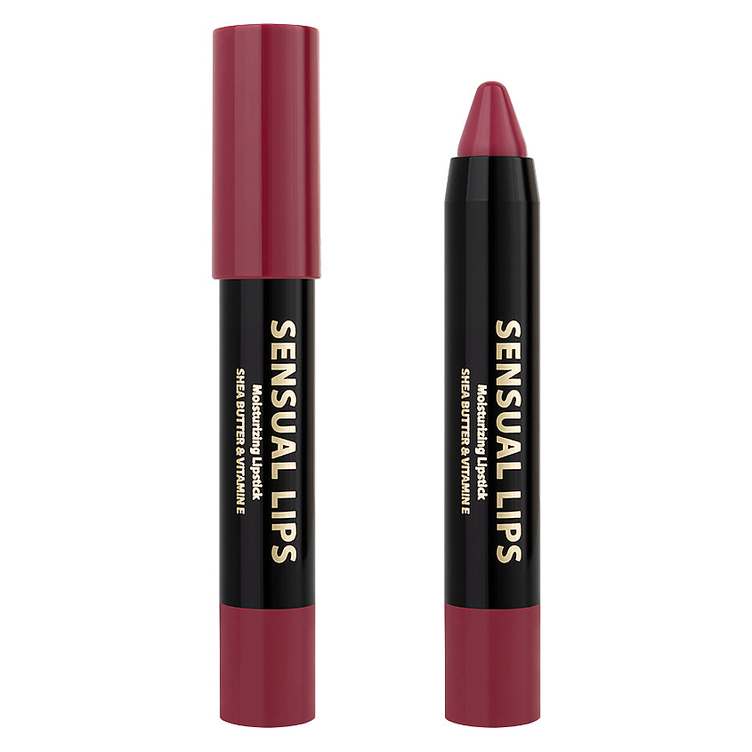 Изображение товара ЛЭТУАЛЬ Увлажняющая помада-стик для губ с маслом Ши и витамином E SENSUAL LIPS, № 108, 3.5 г