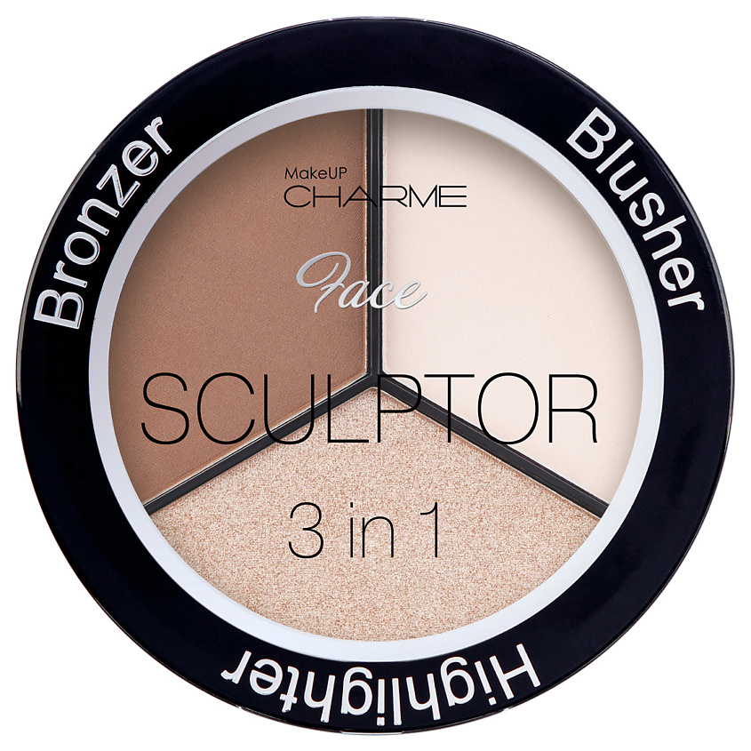 Изображение товара CHARME Скульптор для лица 3 в 1 нюдовый компактный мультирайтинг косметика