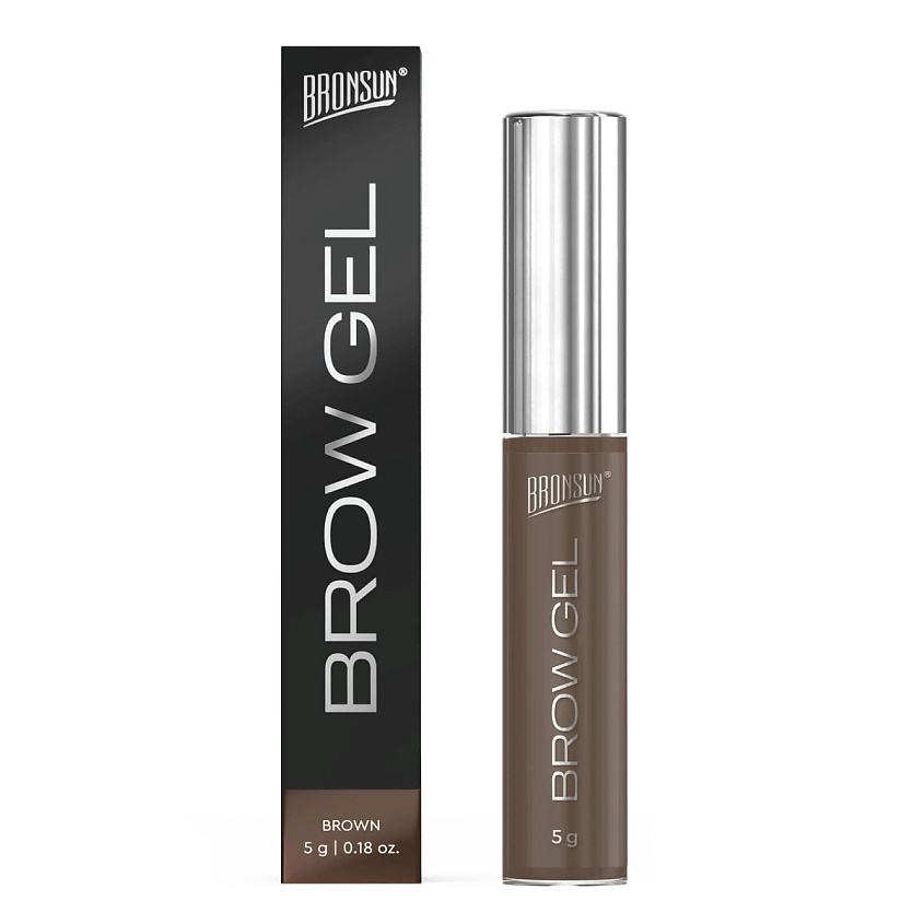 Изображение товара BRONSUN Гель для бровей оттеночный Tinted Brow Gel, Коричневый, 5 г
