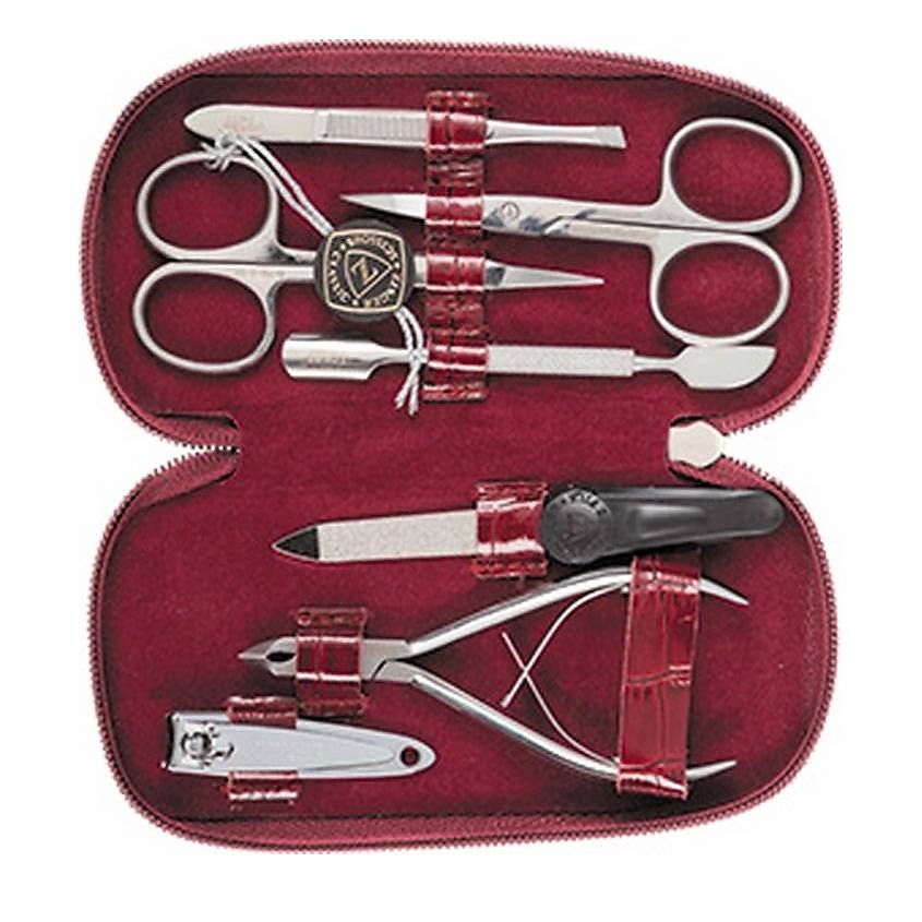 Изображение товара Зингер Набор для маникюра и педикюра Classic MS-71054 бордовый 7 предметов