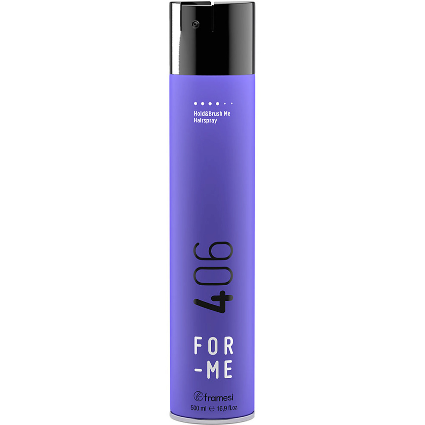 Изображение товара FRAMESI Лак для волос сильной фиксации FOR-ME 406 HOLD&BRUSH ME HAIRSPRAY, 500 мл