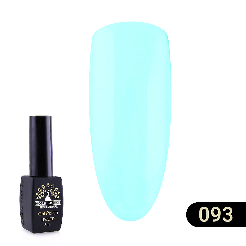Изображение товара GLOBAL FASHION Гель-лак BLACK ELITE 001 голубой 8 мл