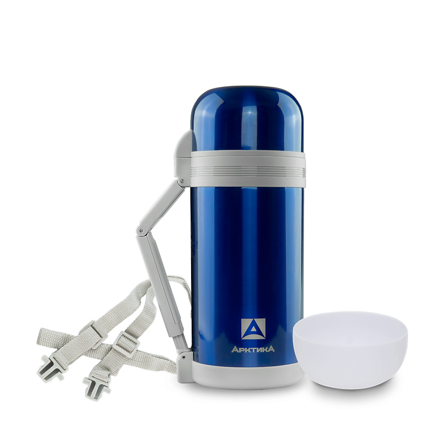 Изображение товара АРКТИКА Термос для еды 1.2 л с чашками, Синий