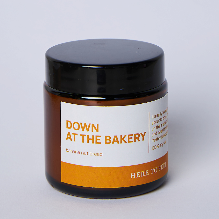 Изображение товара HERE TO FEEL Аромасвеча "Down at the bakery", цвет: Желтый, 100 мл