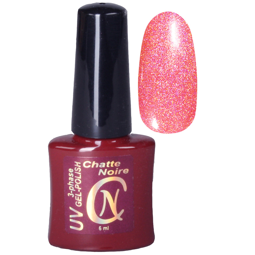 Изображение товара Гель-лак для ногтей CHATTE NOIRE Lilac 1026 6 цветный голографический