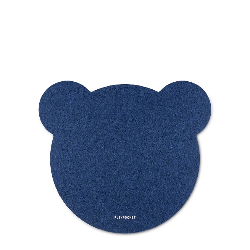 Изображение товара FLEXPOCKET Коврик из фетра для компьютерной мыши в форме медведя, Синий