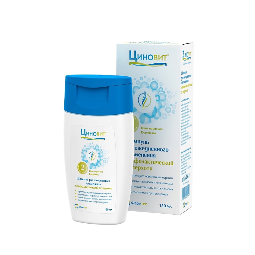 Изображение товара ZINOVIT Шампунь для ежедневного применения, профилактический от перхоти, 150 мл