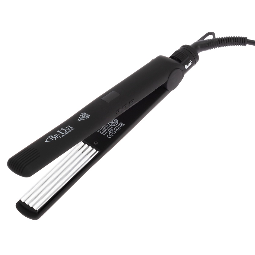 Изображение товара Профессиональный утюжок-гофре BE-UNI с зеркальным титановым покрытием 55W