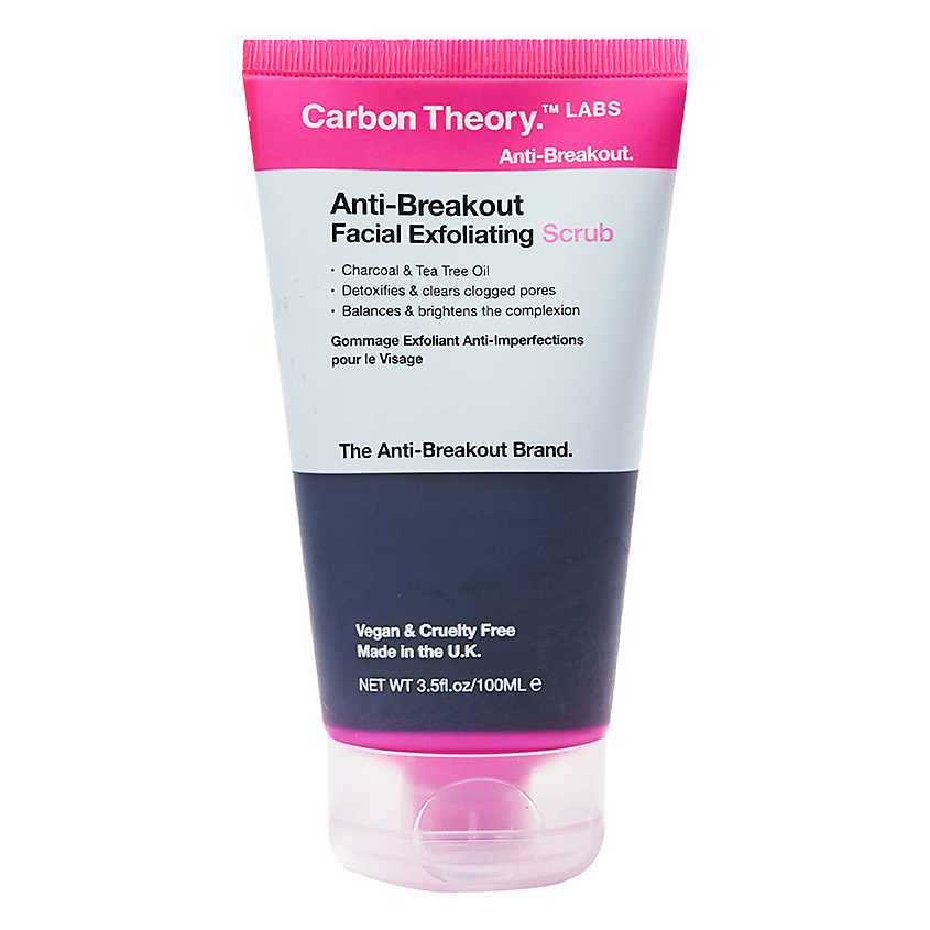 Изображение товара CARBON THEORY Скраб для лица Charcoal & Tea Tree Oil Breakout Control Facial Exfoliating Scrub, 100 мл