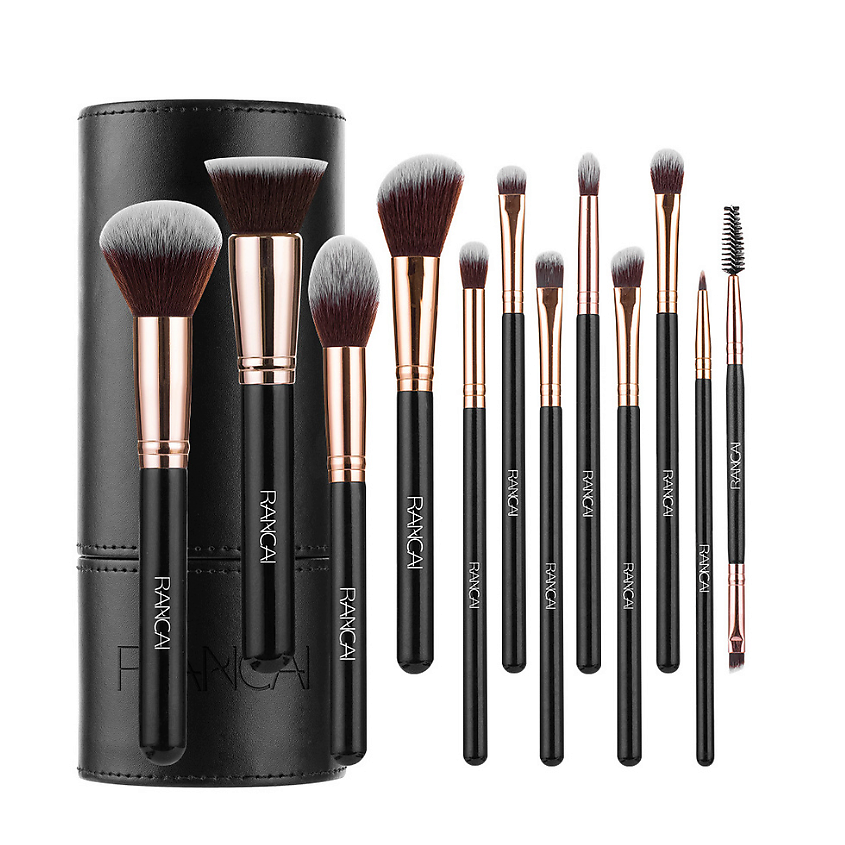 Изображение товара RANCAI Набор кистей для макияжа в тубусе, Черный