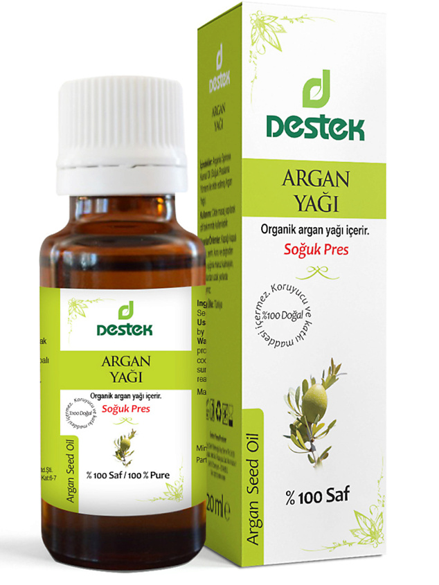 Изображение товара DESTEK Косметическое аргановое масло для лица, волос, питание, увлажнение, 20 мл