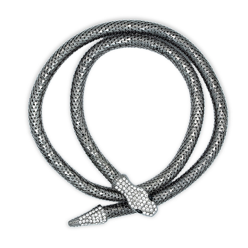 Изображение товара TUATA Колье женское цепочка "Змея", цвет: Черный