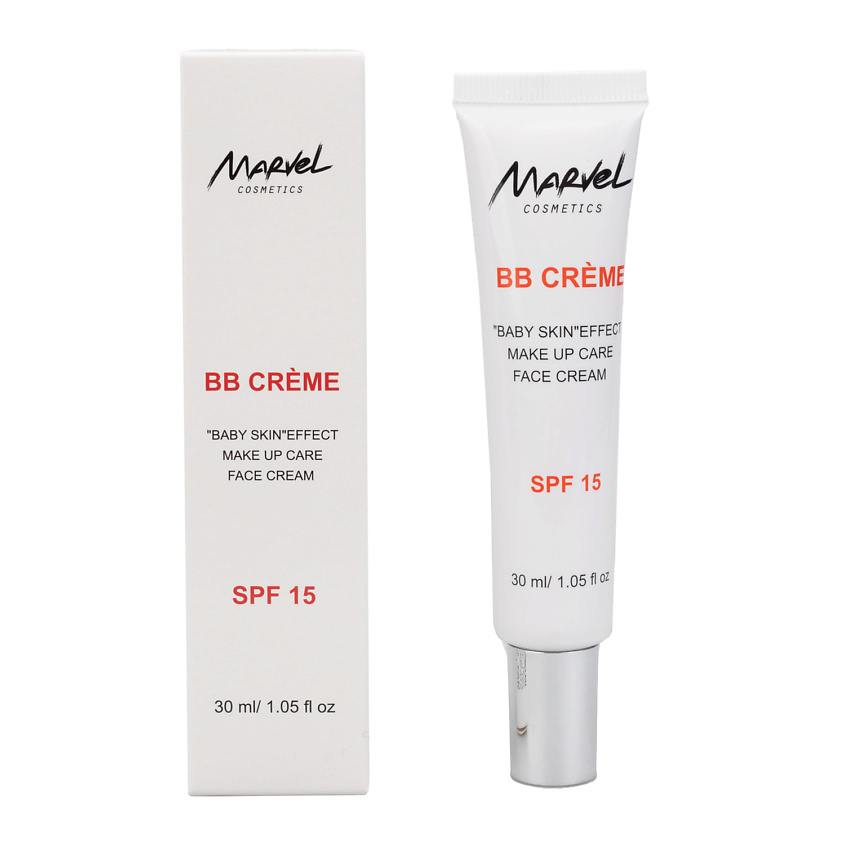 Изображение товара Бронзовая королева ВВ крем для лица Marvel cosmetics SPF 15+ 4 оттенка