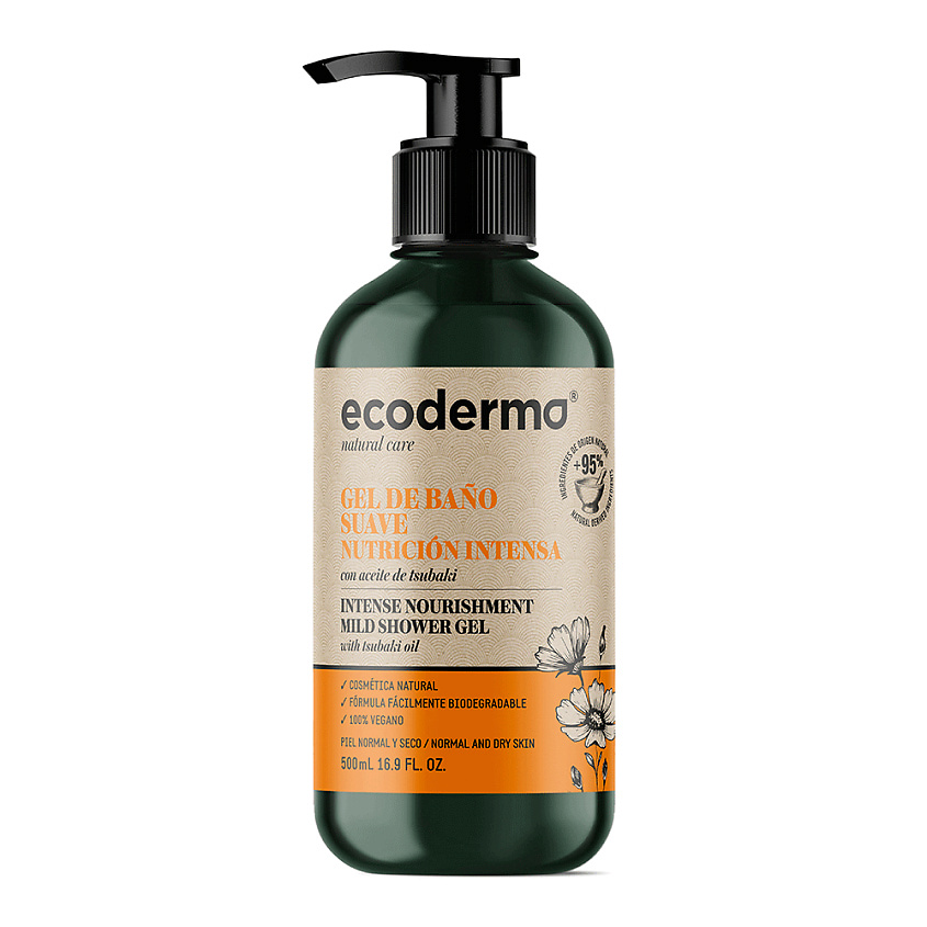 Изображение товара ECODERMA Гель для душа интенсивно питающий кожу Intense Nourishment Mild Shower Gel, 500 мл