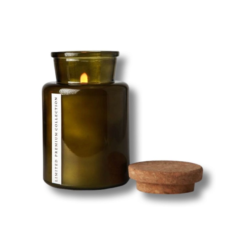 Изображение товара Ароматическая свеча в винтажной банке 250 мл Дубовый мох и амбра