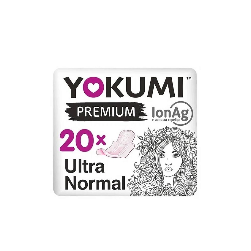 Изображение товара Прокладки гигиенические YOKUMI Premium дневные 20 шт — ультратонкие, с ионами серебра