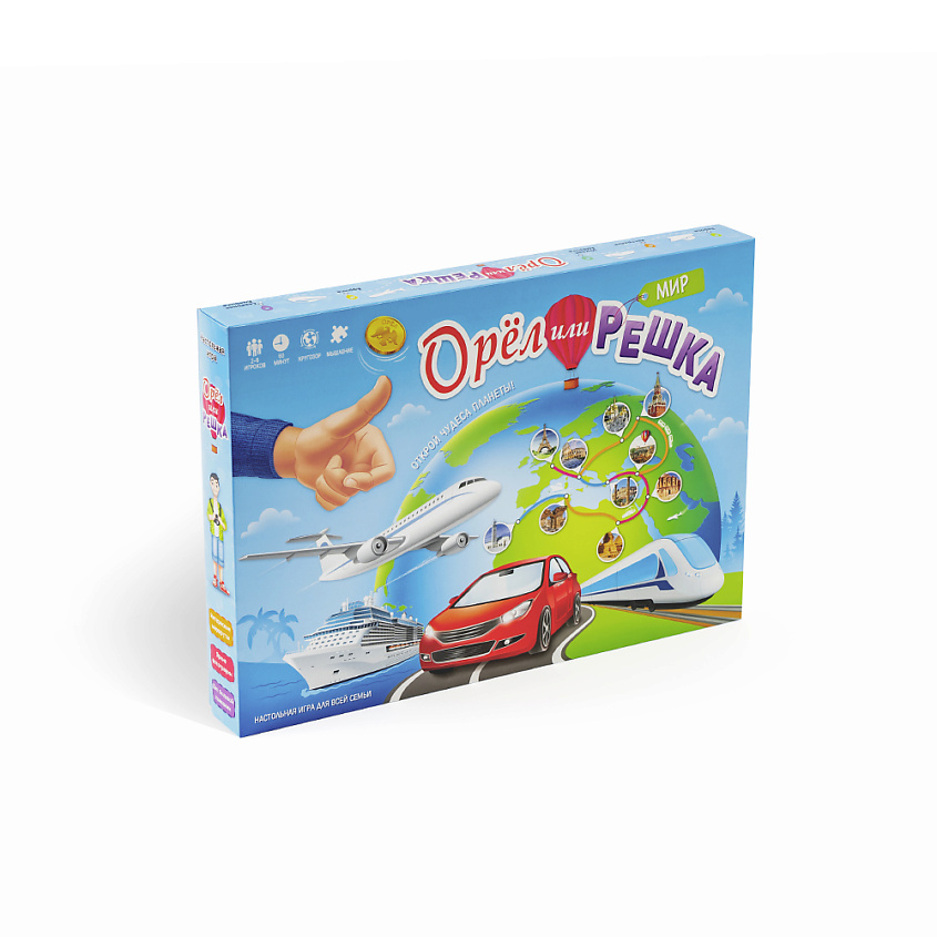 Изображение товара ГЕОДОМ Игра настольная "Орёл или решка", 1 шт