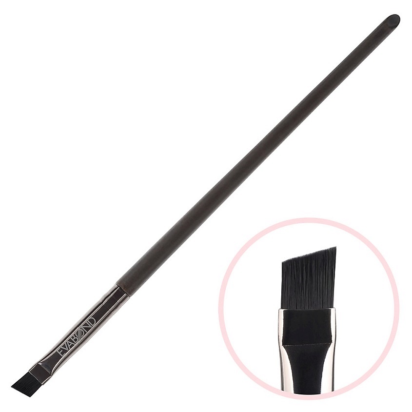 Изображение товара EVABOND Скошенная кисть для бровей из нейлона и дерева, 1 шт