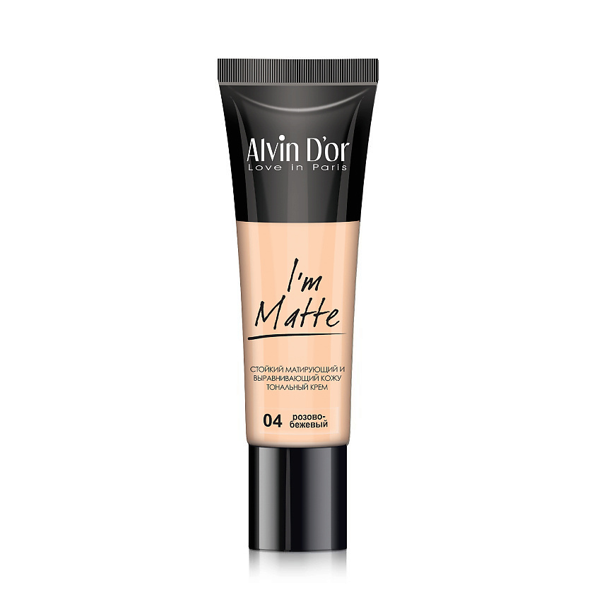Изображение товара ALVIN D’OR Матовый тональный крем I'M MATTE, 04 Розово-бежевый