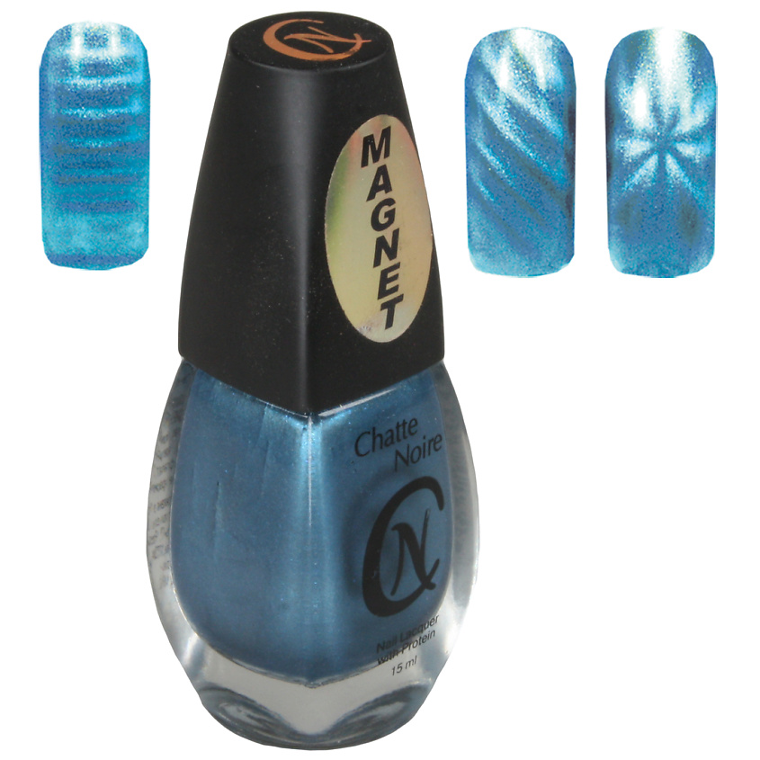 Изображение товара CHATTE NOIRE Лак для ногтей Магнитный тон 458 сине-серебристый 15ml