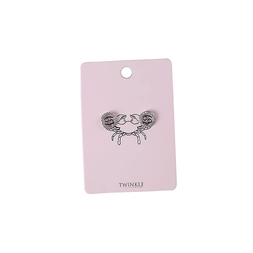 Изображение товара Серьги TWINKLE ZODIAC COLLECTION Рак из латуни с фианитами для женщин