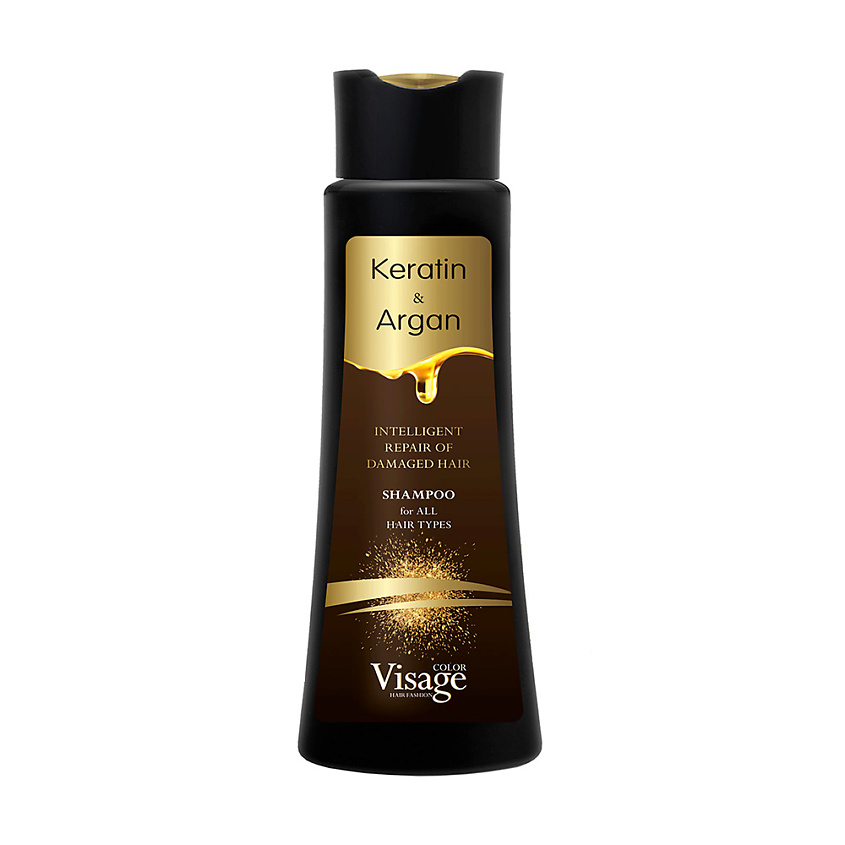 Изображение товара VISAGE COLOR HAIR FASHION Шампунь Кератин и Арган SHAMPOO KERATIN & ARGAN, 400 мл