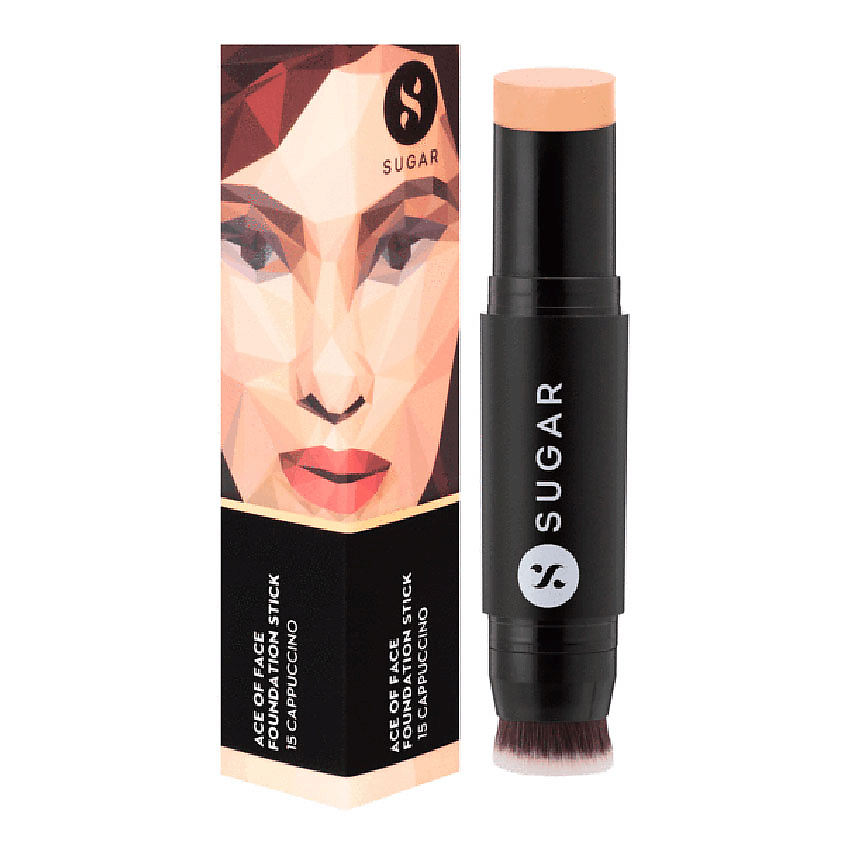Изображение товара SUGAR Тональная основа-стик для лица Ace Of Face, 15 Капучино 12 г