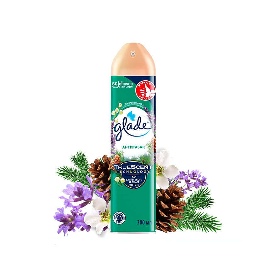 Изображение товара Освежитель воздуха GLADE Антитабак 300 мл для удаления запахов