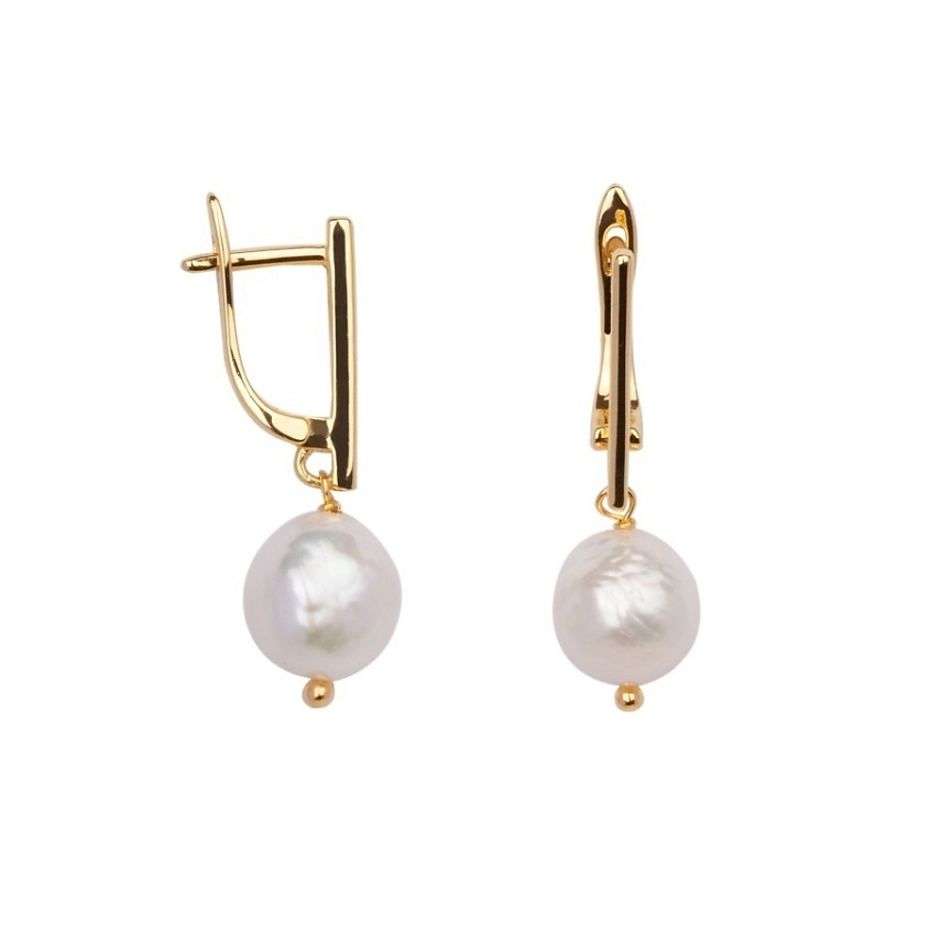 Изображение товара MORZA Серьги с натуральным жемчугом Касуми, золотой