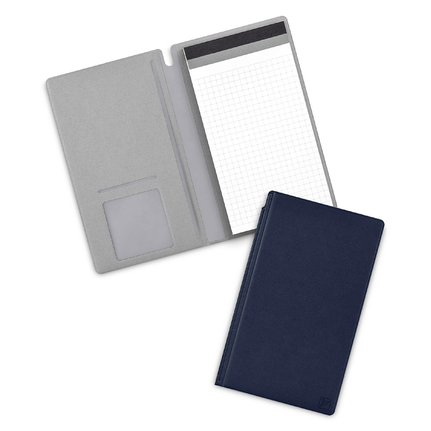 Изображение товара FLEXPOCKET Блокнот формата А6 с обложкой из экокожи и листами в клетку, цвет: Синий