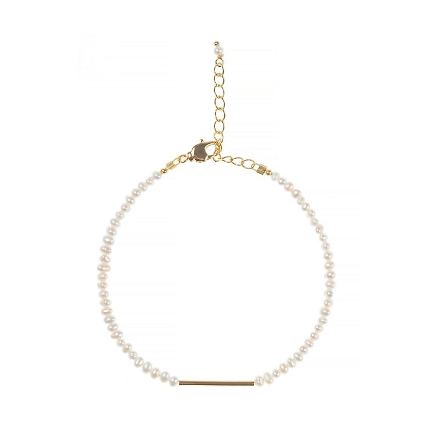 Изображение товара MORZA Браслет из натурального жемчуга, цвет: золотой, размер: 15