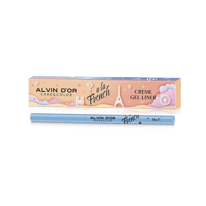 Изображение товара Кремовый лайнер для глаз ALVIN D'OR CREME GEL LINER 07 Sky blue водостойкий