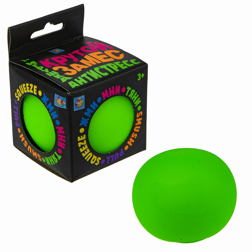 Изображение товара 1TOY Крутой замес Антистресс Шар 7 см, Зеленый