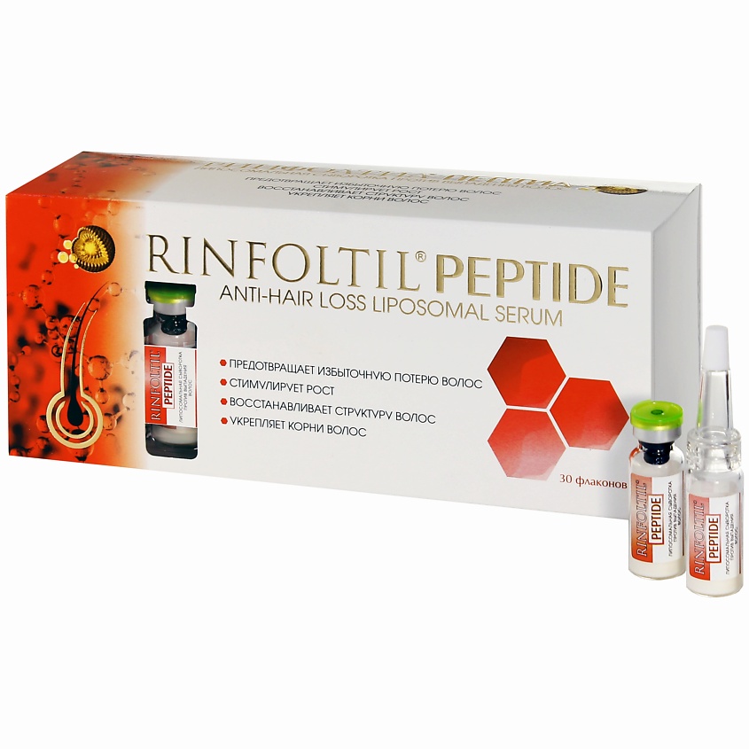 Изображение товара РИНФОЛТИЛ ПЕПТИД Липосомальная сыворотка против выпадения волос, 30 шт.