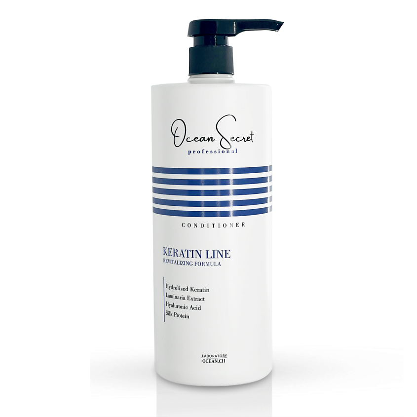 Изображение товара OCEAN SECRET Кондиционер кератиновый для сухих и поврежденных волос, KERATIN LINE, 1000 мл