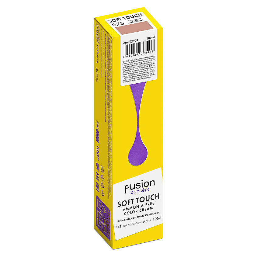 Изображение товара CONCEPT FUSION Краска для волос Ammonia Free Color Cream, Очень светлый блондин бежево-розовый 9.75 100 мл
