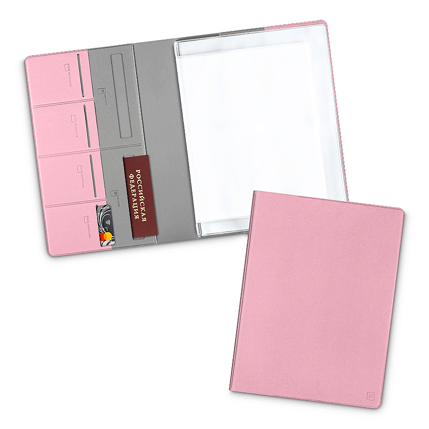 Изображение товара FLEXPOCKET Папка для семейных документов из экокожи А5 формата, цвет: Розовый